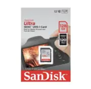 Sandisk Ultra 128GB SDXC 120MB/s Class 10 Card for Cameras (Brand New)