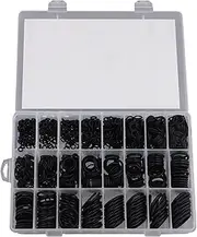 1200pcs O Ring Sealing Washer Black Rubber O-Ring Plumbing Gasket Oil High Temperature Kit