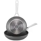 NEW Essteele Per Bellezza Open Skillet Set Grey 2pce 24/28cm