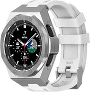 [SUPENG] Case + Band Compatible with Samsung Galaxy Watch 4 Classic 46mm Rugged Protective Cover with Screen Protector Compatible with Samsung Watch 4 Classic 46 (Color : Color 10, Size : Watch4 Classic 46mm