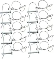LIFKICH 10Pcs Coupler Pin with Quick Release Loops Trailer Hitch Pins Heavy Duty Wire Lock Pins with Lost Rope for Secure Trailer Connections