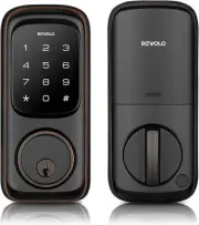 Keyless Entry Deadbolt Lock - Electronic Door Lock with Keypad Oil Bronze 1758-6