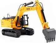 Gemini&Genius Excavator Toy, Construction Vehicle Digger Toy 1/35 Scale Die-cast Engineering Tracked Excavator Vehicle Alloy Model Toy for Kids and Decoration for House