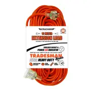 Ultracharge 15m Extension Lead Cable 10A Extra Heavy Duty Cord Plug/Socket Red