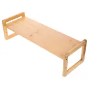 Bamboo Storage Rack Office Computer Heightening Stand Dorm Room Essentials