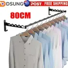 Extendable Clothes Rack Wall Mounted Garment Rack Hanging Rod Closet Storage