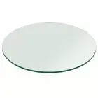 Glass Table Top 28" Inch Flat Polish Edge 1/4" Inch Thick Round Tempered Glass