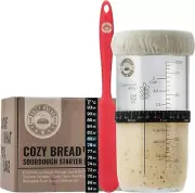 Sourdough Starter Jar Kit 550ml Sourdough Starter Container Clear Glass