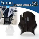 HONDA 適用於本田 CB400 VTEC 摩托車改裝前擋風玻璃 CB400 遮陽擋風玻璃保護