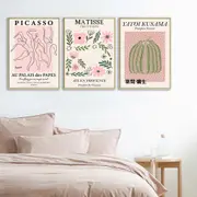 Mix Art By Yayoi Kusama Picasso Matisse 3 sets Canvas Wall Art