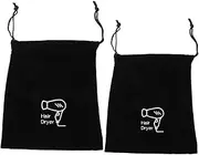 Hairdryer Holder Hair Dryers 2pcs Hair Dryer Storage Bag Dustproof Drawstring Container for Hair Dryer Supplies Black Organizer for Home and Hotel Use &