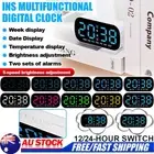 Electric Digital Desk Clock LED Display Battery Backup Timer Dual Alarm & Snooze