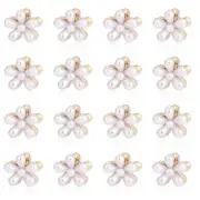 16 Pack Mini Pearl Flower Hair Claw Clips for Women Girls Hair Accessories