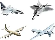 4X 4X Airplane Hunting Airplane Models Quick Assembly Compact Desk Decoration Interactive 4D Puzzles Conventional Aircraft