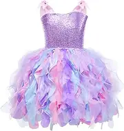[Tao-Ge] Tutu Dress for Girls Sequin Tulle Black White Pink Birthday Party Dresses for Toddler Kids Princess Fancy Sparkly Prom Outfit