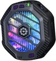 domoi Phone Cooler Magnetic Wireless Charger with RGB Lighting, 3 Level Quick Cooling Fan for Phone Gaming Live Streaming Easy Install