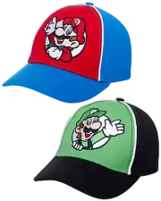 Super Mario 2 pack Baseball Hat for Boys Ages 4-7, Kids Baseball Cap