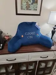 RARE Backrest Pillow Game On Navy Blue