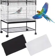 Daoeny 2Pcs Large Bird Cage Cover, Adjustable Parrot Nylon Airy Soft Mesh Net, U