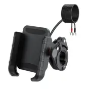 Motorcycle Phone Holder USB3.0 Fast Charging Quick USB Phone Mount