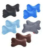2 Dog Bone Memory Foam Car Neck Pillow Head Rest Travel Trip Posture Multi Color