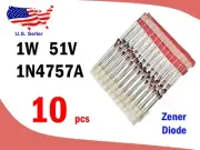 1N4757A (10 pcs) 1W 51.0V ZENER DIODE - Free & Fast shipping