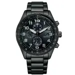 日本CITIZEN星辰ECO-DRIVE 新上市三眼計時腕錶 CA0775-79E 黑