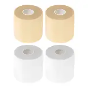 Foam Pre Wrap Athletic Tape, 4Rolls Non Adhesive Prewrap Headband, Multicolor