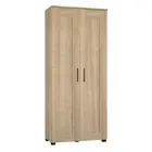 Montreal Broom Pantry Cupboard 2 Door - Light Sonoma Oak