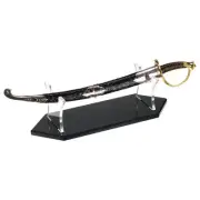 1 Pair Light Saber Stand Acrylic Desktop Fixed Saber Holders, Black/Transparent