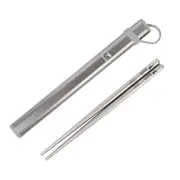 Ti5625 Titanium Ultralight Chopsticks Outdoor Camping Adult Children Portable Tableware GREY COLOR