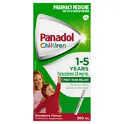 Panadol Children 1-5 Years Strawberry 200mL