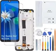 H&LYCYJ Display Screen for Xiaomi Redmi 9A/9C/10A M2006C3LG M2006C3LI M2006C3LC LCD Screen Replacement Assembly Kit with Frame