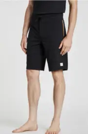Paul Smith Jersey Cotton Lounge Shorts Black Mens Large NEW