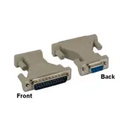 LOT10 DB25 Male to DB9 Female AT Modem Adapter Converter RS-232 Shielded Molded