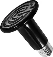 BUGUUYO 1pc Reptile Heat Light Ceramic Bulb Energy-Saving Heating Emitter for Amphibians Birds and Animals High Thermal Efficiency Black