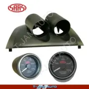 Gauge Pod for Ford Falcon FG XR6 XR8 Black + Oil Temp + Water Temp Black
