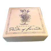 Monticello Powder Of Lavender w/ Puff in Box Thom. Jefferson Scented Powder 4 oz