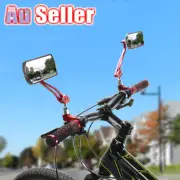 1 Pair Bicycle Rear View Cycling Rearview Mirror Handlebar Rectangular Bike