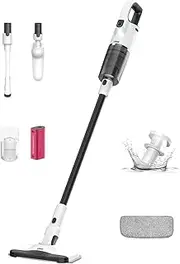 [LiTHELi] Cordless Vacuum Cleaner, 10000Pa/6000Pa Stick Vacuum with Mop Pad, Brushless Motor for Hard Floor, with 2 * 4Ah Swappable Battery
