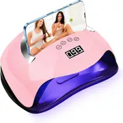 168W UV Nail Dryer, Ultra Fast Gel Nail Dryer for Nail Polish, 36LED Nail Professional UV Led Nail Lamp (Pink)