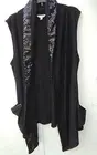 JUICY COUTURE SIZE MEDIUM BLACK, SLEEVELESS VEST WITH SEQUINS AND POCKETS