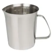16oz Stainless Steel Measuring Cup Milk Frothing Pitcher with Handle for Latte