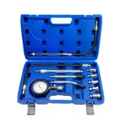 Engine Cylinder Compression Pressure Tester Pipes Test Tool Set Pressure Gauge