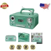 Classic Retro Bluetooth Mini Stereo: CD Player & Cassette Recorder with AM/FM