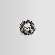 [KD2024] Black Stone Details Parrot Vortex Ring Silver