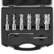 VEVOR Annular Cutter Set, 6 pcs Weldon Shank Mag Drill Bits, 1/2" to 1-1/16" Cut