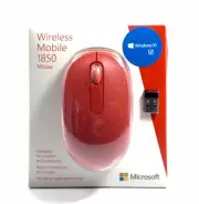 Microsoft Wireless Mobile Mouse 1850 RED - Windows 10 USB Bluetooth NEW