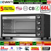 Portable Convection Oven Electric Rotisserie Benchtop Toaster Grill Hotplates