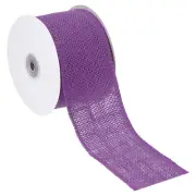 3" Wide 10 Yards Burlap Fabric Ribbon Jute Crafts Roll Wrapping Purple